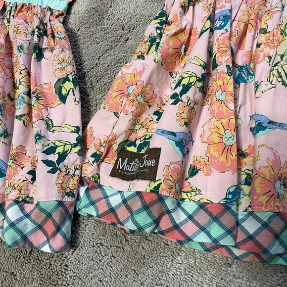 Matilda Jane Twin Girls Dresses Size 4T Easter Birds Floral Pink Blue - Picture 7 of 10